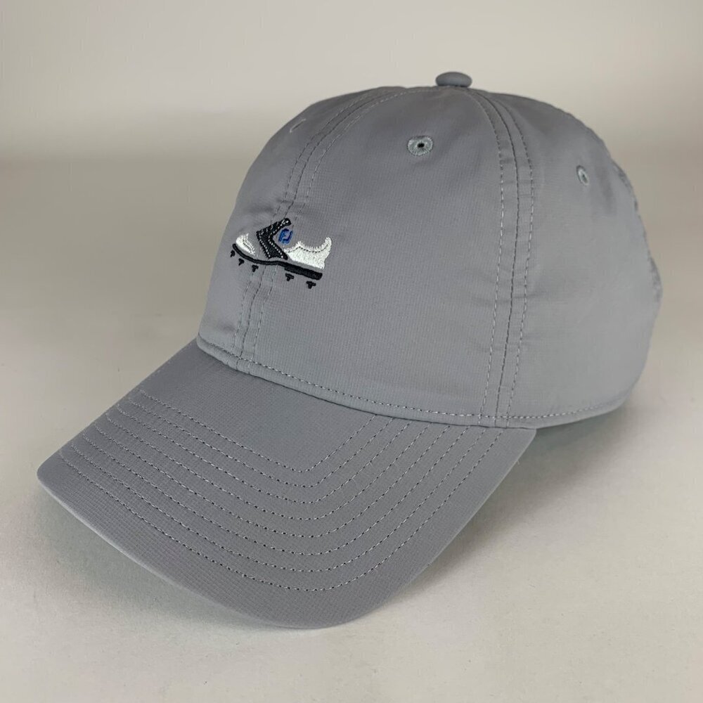 Footjoy Golf Mens Gray Relaxed Fit Strapback Adjustable Hat